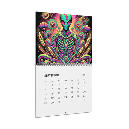 Trippy Zodiac 2025 Wall Calendar